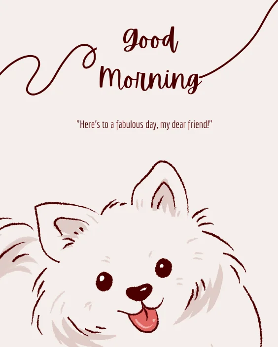  Good Morning Dog with Quotes Image