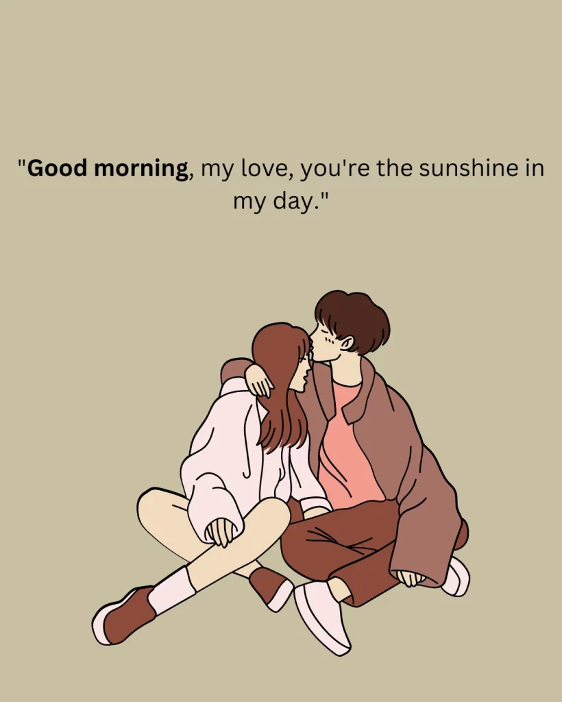 Romantic Good Morning Message for Him Image