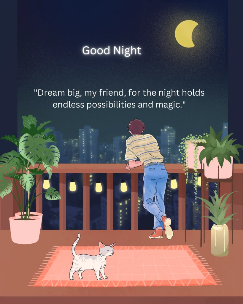 Friend Good Night Quote Image