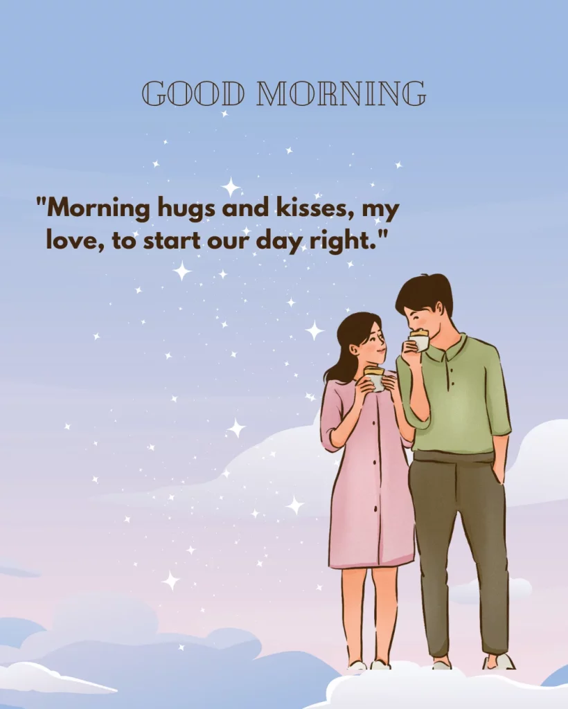 Romantic Good Morning Message for Him Image