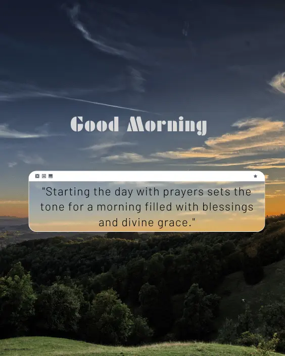 Good Morning Blessing and Prayer Image