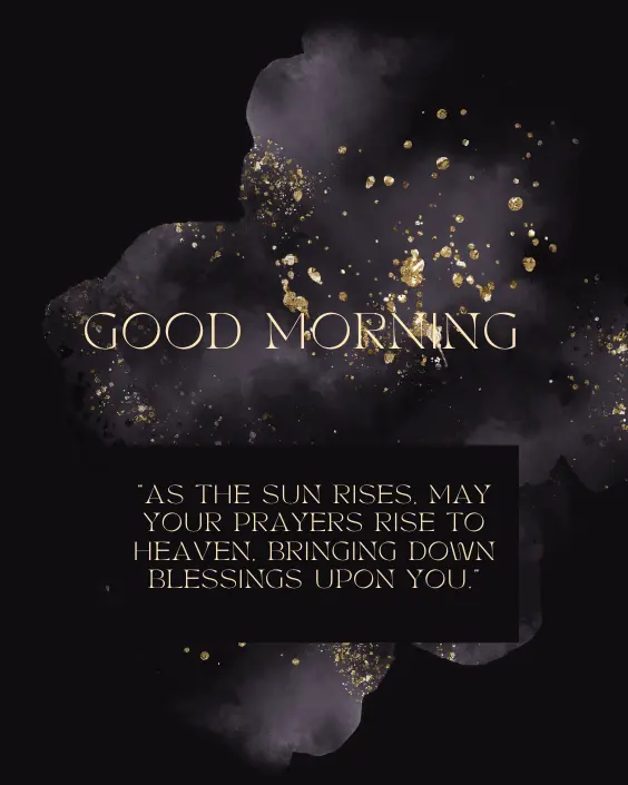 Good Morning Blessing and Prayer Image