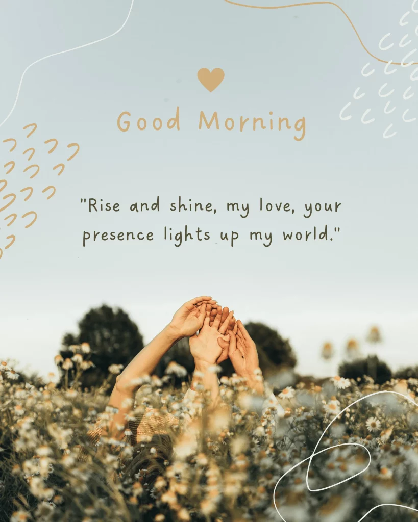 Romantic Good Morning Message for Him Image