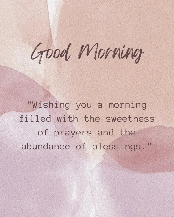 Good Morning Blessing and Prayer Image