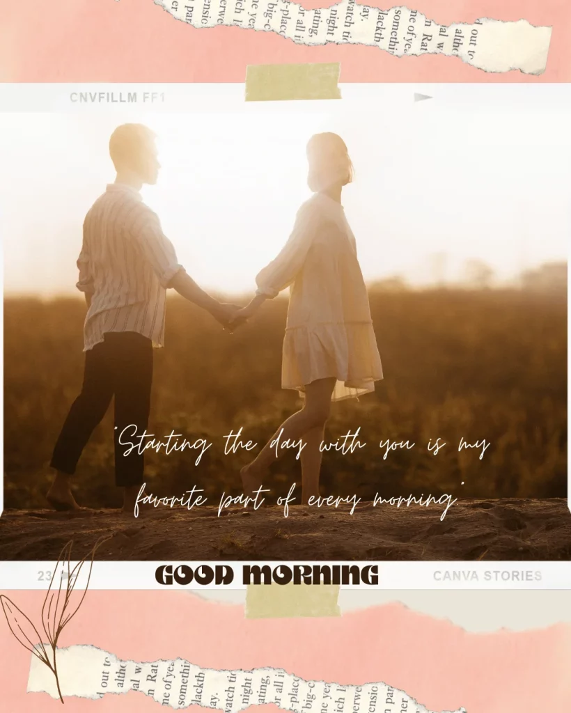 Romantic Good Morning Message for Him Image