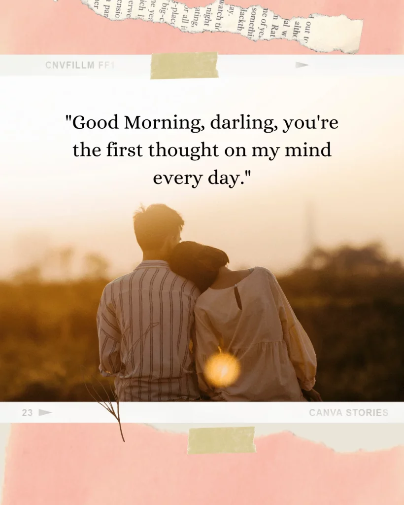 Romantic Good Morning Message for Him Image